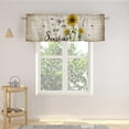 thumbnail image 3 of Sunflower Curtains Kitchen Valance for Windows Rustic Window Toppers Valances Rod Pocket Window Treatments 1 Panel U R My Sunshine Retro Letter Short Curtains for Farmhouse Bathroom Bedroom 54 x 18 in, 3 of 6