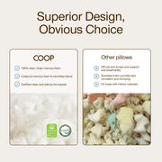 Coop SleepGoods Original Crescent Pillow, King, Neck & Shoulder Support, Medium Firm