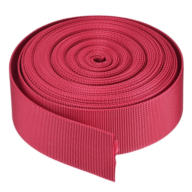 Unique Bargains Flat Nylon Webbing Strap 1.5 Inch 10 Yards Red for Backpack, Luggage-rack