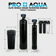 PRO+AQUA ELITE Whole House Well Water Filter System and Water Softener Bundle - Remove Iron, Sulfur, Sediment, and more