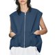thumbnail image 1 of Ailaofu Womens Short Sleeve Jackets Casual Zip Up Sweatshirt Jackets with Pockets Lightweight Coat Tops, 1 of 7