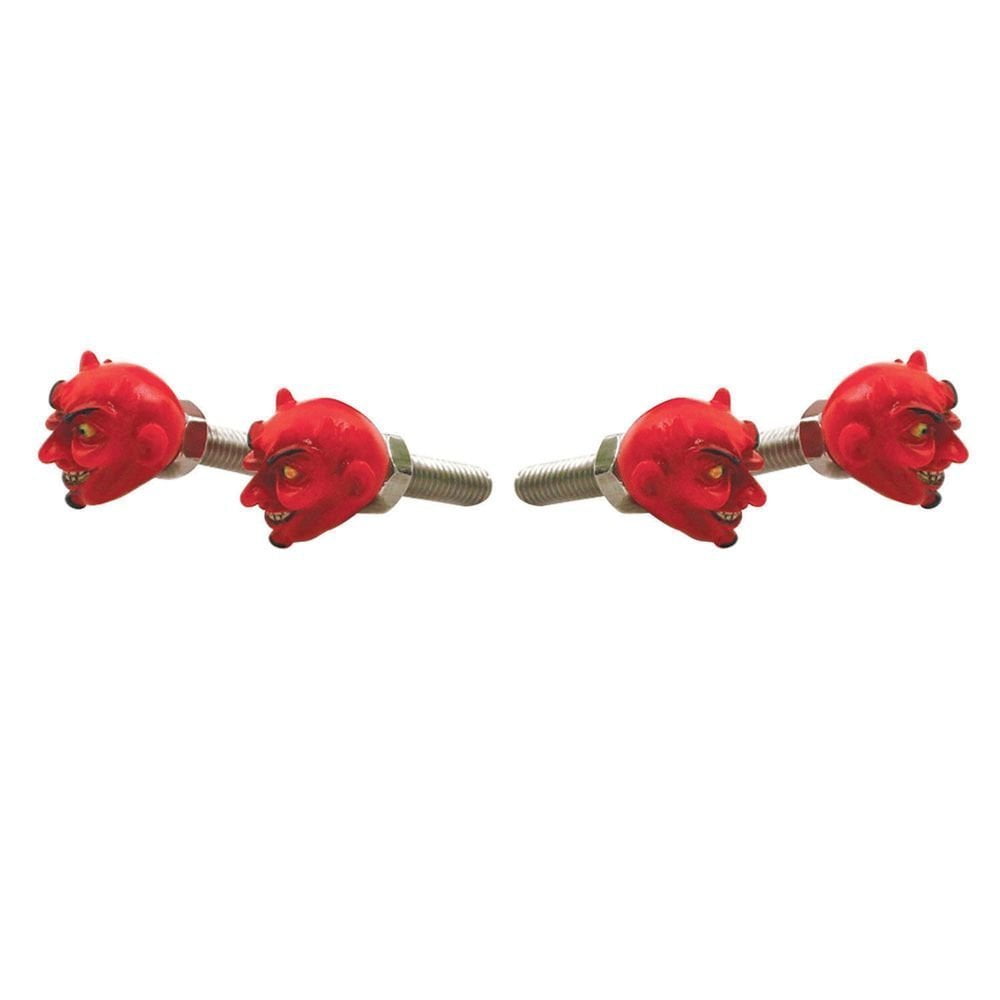 License Plate Screws Set, Car Decorative Hot Head Red License Plate