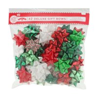 42 COUNT GIFT BOW ASSORTMENT - RED/WHITE/GREEN