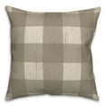 thumbnail image 2 of Creative Products Taupe Buffalo Check 18 x 18 Spun Poly Pillow, 2 of 3