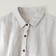 thumbnail image 6 of 2026 Cotton Linen Tank Tops for Women Casual Button Down Sleeveless Shirts Summer Solid V Neck Blouses Tops, 6 of 6
