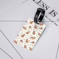 thumbnail image 5 of Luggage Tags for Suitcases, Tangerine Capybara Print Leather Bag Luggage Tags ID Label Tags Privacy Protection Travel Bag Labels, 5 of 6