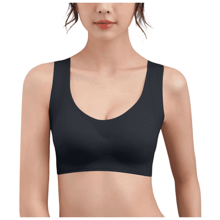 Wireless Cooling Seamless Bra for Women - Back Smoothing Lift Enhancement Side Support Full Coverage Sports