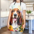thumbnail image 4 of Welcome Spring Summer Basset Hound Portrait Flower Blue Sky Apron Bassets Dog Breed Lovers Gifts Idea for Cooking Grilling Baking Painting Gardening - 12001, 4 of 5