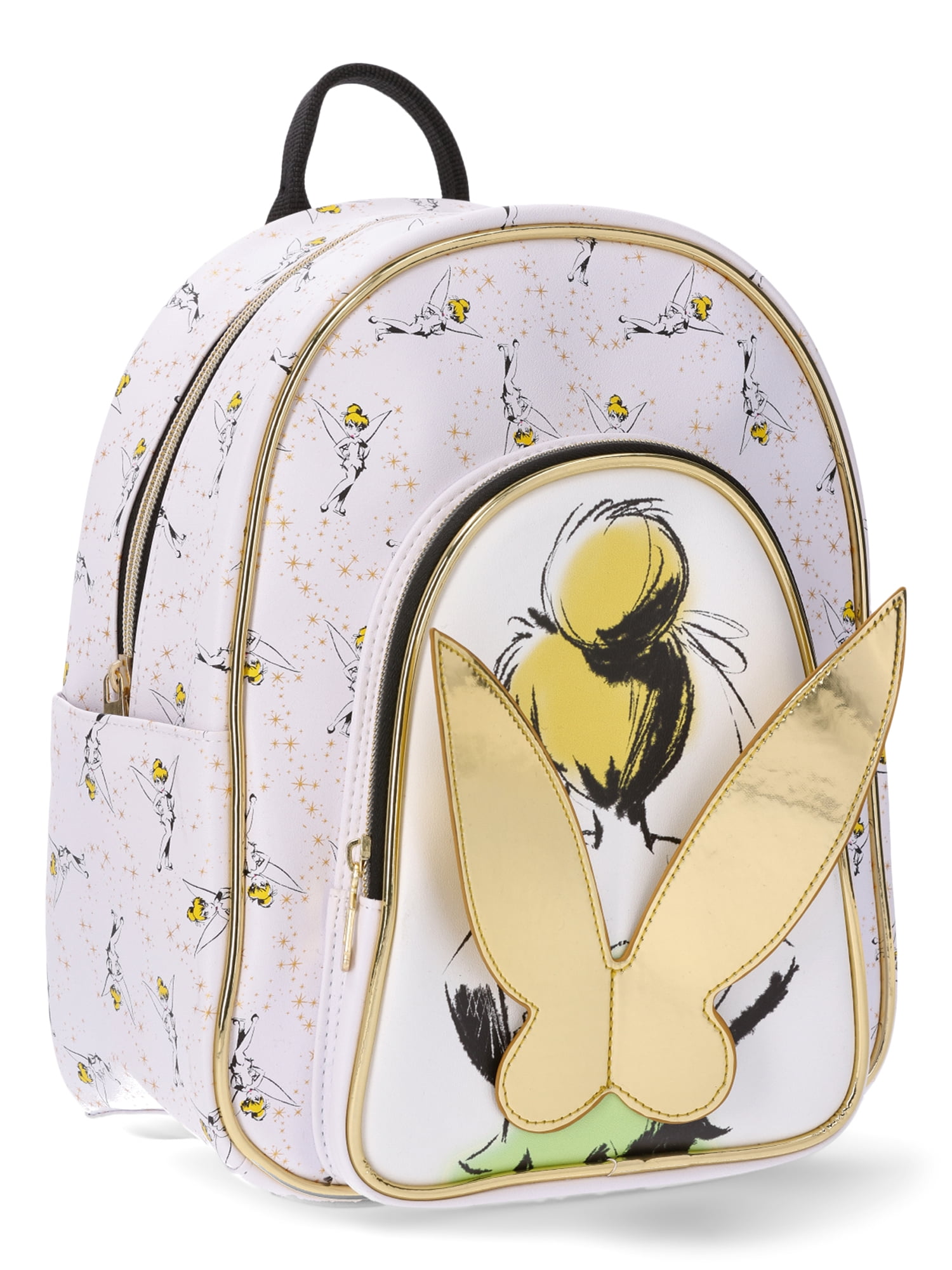 Disney Tinkerbell 3D Wings Women's 10.5" Mini Backpack, White