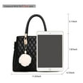thumbnail image 1 of Womens Handbags Purses Top-handle Totes Satchel Shoulder Bag for Ladies with Pompon, 1 of 5