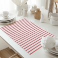 thumbnail image 4 of Placemat Red Stripes Placemats for Dining Table Red Beige Vertical Striped Washable Table Mats for Party Kitchen Dining Decoration, 4 of 7