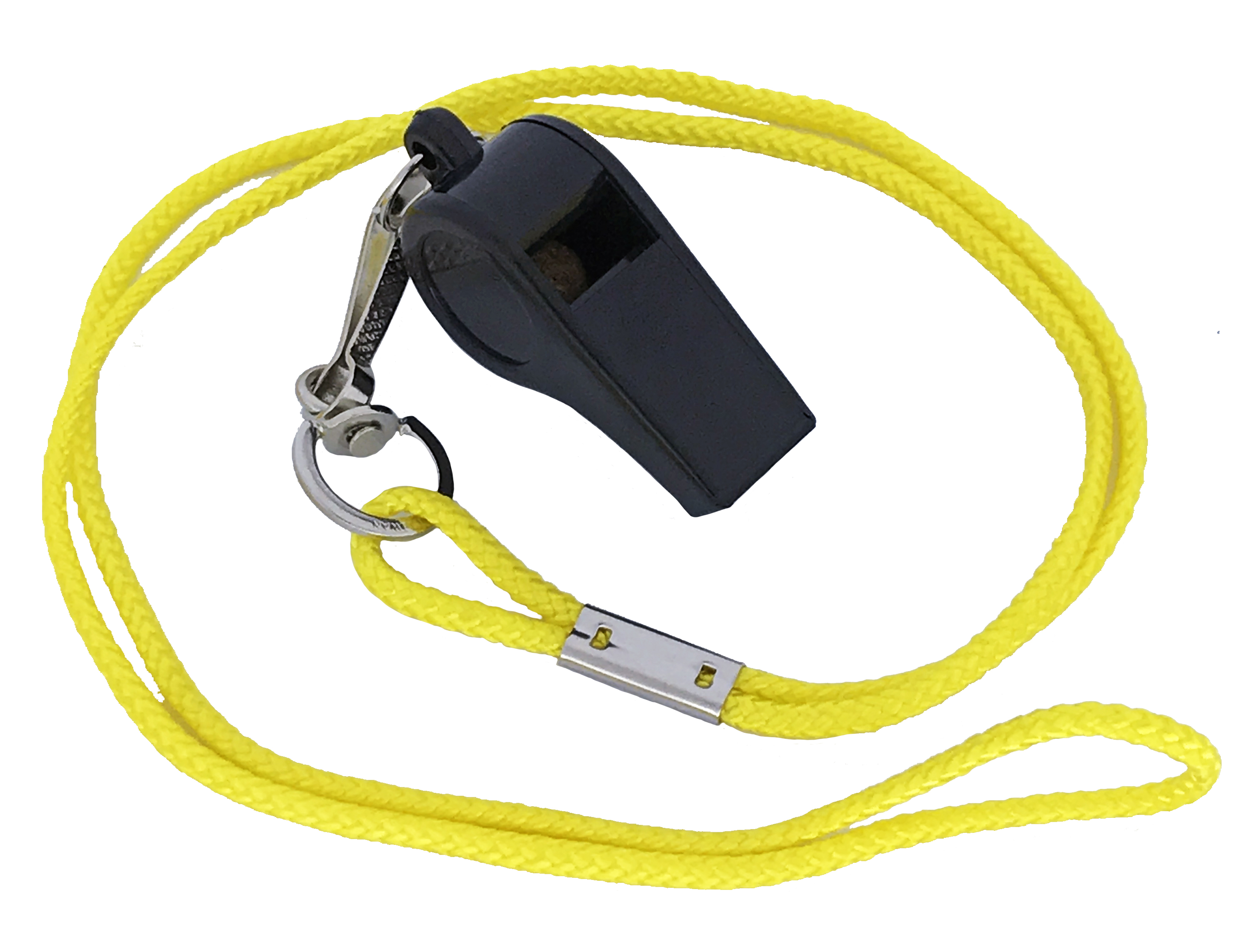 HiImpact Black whistle with Gold lanyard