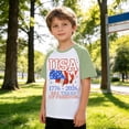 thumbnail image 2 of Huowey Patriotic Shirts For Toddler Boys Summer Tops Short Sleeve Crewneck 4Th Of July Print 250Th Anniversary Tee Summer Comfort Soft Relaxed Fit Kids Casual Basic Shirt Independence Day,7-8 Years, 2 of 4
