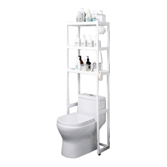 Mueble Organizador Baño Practiksa Rack Estante Sanitario Taza Repisa Color Blanco