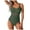 Green, variant on Gubotare Sexy One Piece Swimsuit for Women Women's Tummy Control Swimsuits Ruched One Piece Bathing Suit Deep V Neck Swimsuit (Pink,XL)