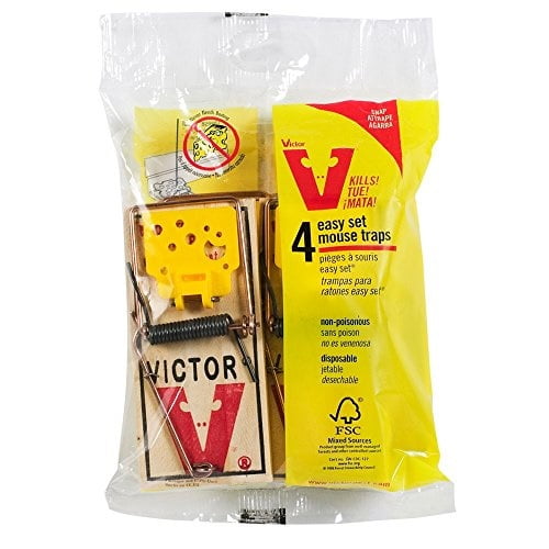 victor easy set mouse trap (4 pack)