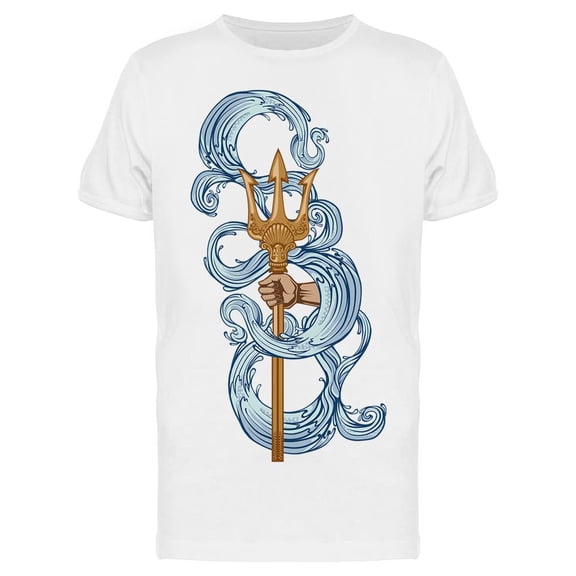 Trident With Water Around T-Shirt Men -Image by Shutterstock, Male 3X-Large