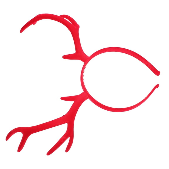LOLIPPYY Cute Deer Antlers Headband for Women, 1 Piece Red PVC Material Costume Accessory