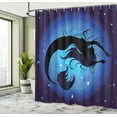 thumbnail image 5 of Ambesonne Ocean Shower Curtain, Aquatic Girl Mermaid, 69"Wx84"L, Purple Black, 5 of 5