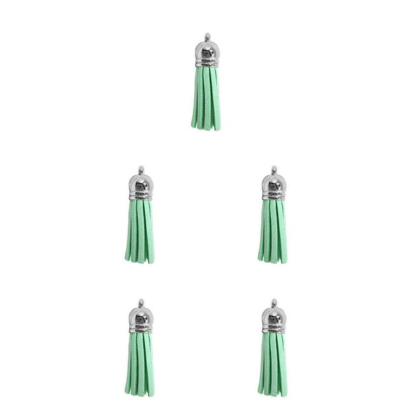Toystoory 28 Piezas Bolsa Keychian Encantos Llavero Borlas Simple Llavero Borla Adorno DIY Accesorio para Bolsas Llaves Verde CBP213856