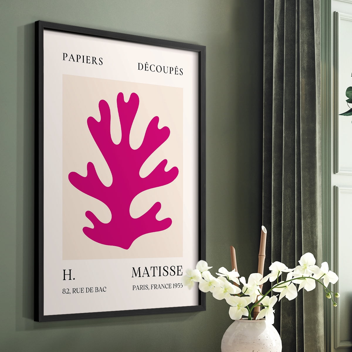 Matisse CLXI Framed Print in Black Solid Wood 11 x 14 Framed Print