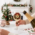 thumbnail image 5 of 4-Piece Hand-Painted Christmas Wine Glasses – Crystal Goblets with Tree Snowflake Design for Holiday, 5 of 6