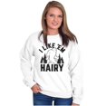 thumbnail image 5 of Like 'Em Hairy Bigfoot Legend Hoax Women Crewneck Sweatshirt Brisco Brands X, 5 of 6