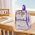 thumbnail image 5 of 100Fens Clear Backpack for Stadium Events Clear PVC Backpack Front Pocket for Concert Sport Events Work Travel, 5 of 7