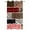 Red, Brown, Black, White, variant on Outdoor Curtains for Patio Waterproof, Animal Fur Print Windproof Pravicy Outside Porch Blackout Curtain, Red Brown Giraffe Zebra Striped Plaid Sun Blocking Grommets Curtains for Cabana 54"x84"