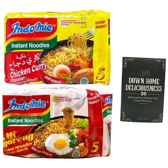 Ramen Instant Noodle Variety Asian Style : Chicken Curry Soup, Mi goreng Stir Fry (5-Pack) MerlinsMart Zine | Indomie