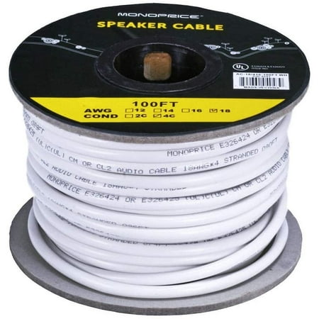 awg conductor speaker wire rated 100ft cl2 gauge cable safety fire monoprice access series