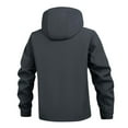 thumbnail image 3 of Men's Lightweight Softshell Jacket Winter Fleece Lined Hooded Waterproof Jackets (Grey M), 3 of 3