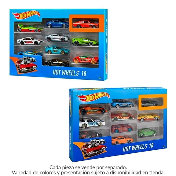 Set Hot Wheels de 10 Vehículos Varios Modelos 1 Set
