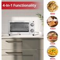 750W Toaster Oven 4 Slice with Baking Tray, Bake Toast Cook and Broil