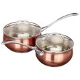 thumbnail image 3 of Oster Carabello 9 pc Copper Colored Stainless Steel Cookware Set Tempered Glass Lids, 3 of 4