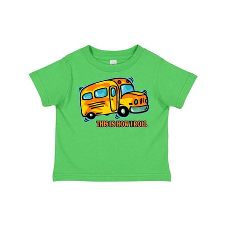 

Inktastic How I Roll School Bus Gift Toddler Boy or Toddler Girl T-Shirt