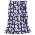 thumbnail image 2 of Rateoe crystal flower Skull Print Fuzzy Fleece Throw Blanket Extra Large,Super Soft,Fluffy and Warm Blankets for Couch,Bed,All Season Use (40"x30"), 2 of 8