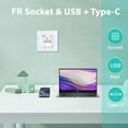 thumbnail image 2 of Wall Socket With Usb And 1 Type C, Ac White With Crystal Glass Panel, Wall Power Strip With Usb(max2.1a), Suitable For Smartphone, Tablet, 2 of 5
