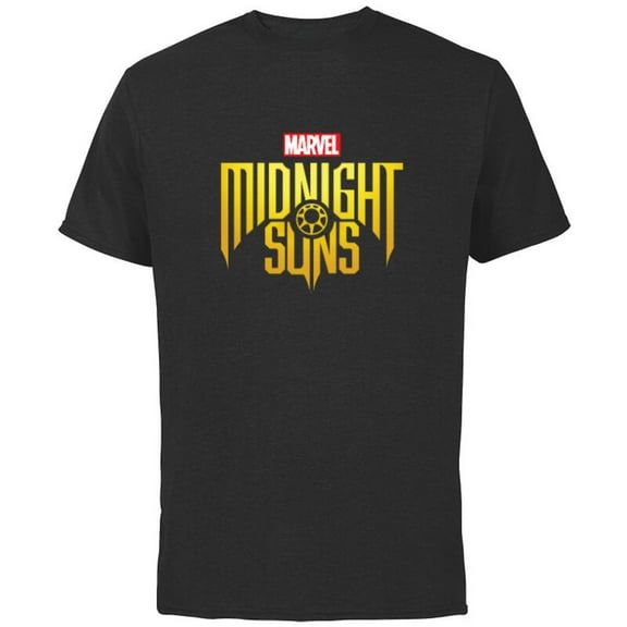 Marvel Midnight Suns Gamerverse Title Logo - Short Sleeve Cotton T-Shirt for Adults - Customized-Black