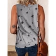 thumbnail image 3 of Uhndy Womens Star Print Tank Tops Casual Loose Sleeveless Shirts Round Neck T Shirt Cute Summer Tee Top, 3 of 3