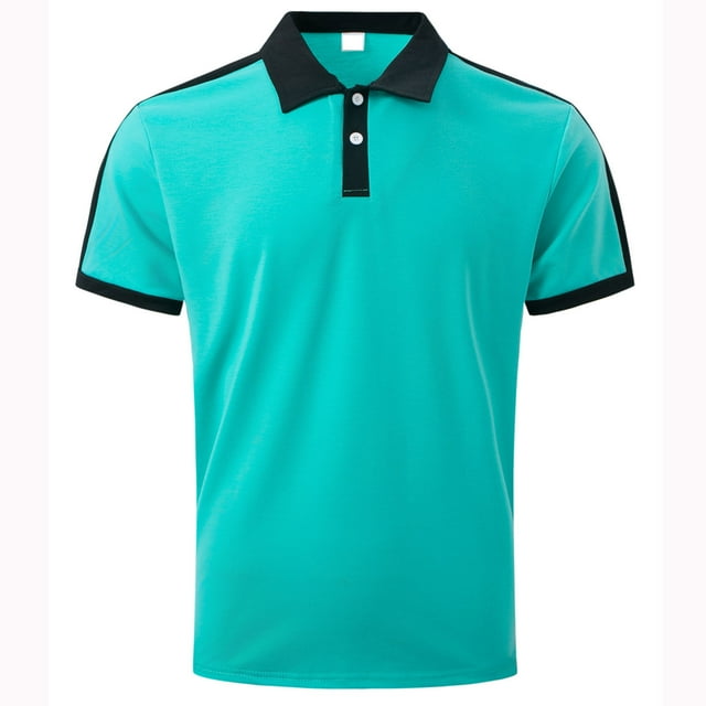 YanHoo Men's Golf Polo Shirts Big and Tall Short Sleeve Summer Collared T-Shirts