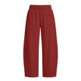 thumbnail image 7 of Womens Barrel Sweatpants, Baggy Wide Leg Lounge Pants Drawstring Elastic Waist Soft, 7 of 7