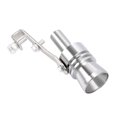 thumbnail image 4 of 2pcs S Size Silver Tone Universal Turbo Sound Whistle Muffler Exhaust Pipe Car Roar Maker, 4 of 8