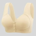 thumbnail image 2 of Women's Solid Color Bra With No Wire Front Buckle, 2 of 6