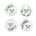 thumbnail image 2 of BalsaCircle 500 Thank You Paper Stickers White Black 1.5" Round Self Adhesive Greenery Frame Roll, 2 of 8