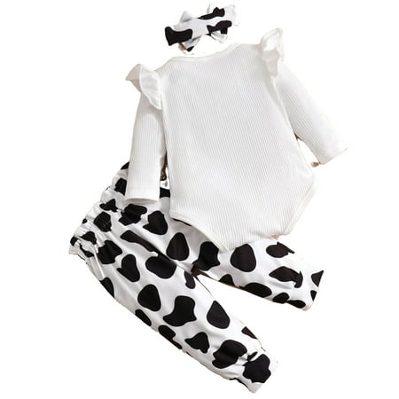 

Cute Cartoon Round Neck Long Sleeve Black and White Baby Sets (Baby s)