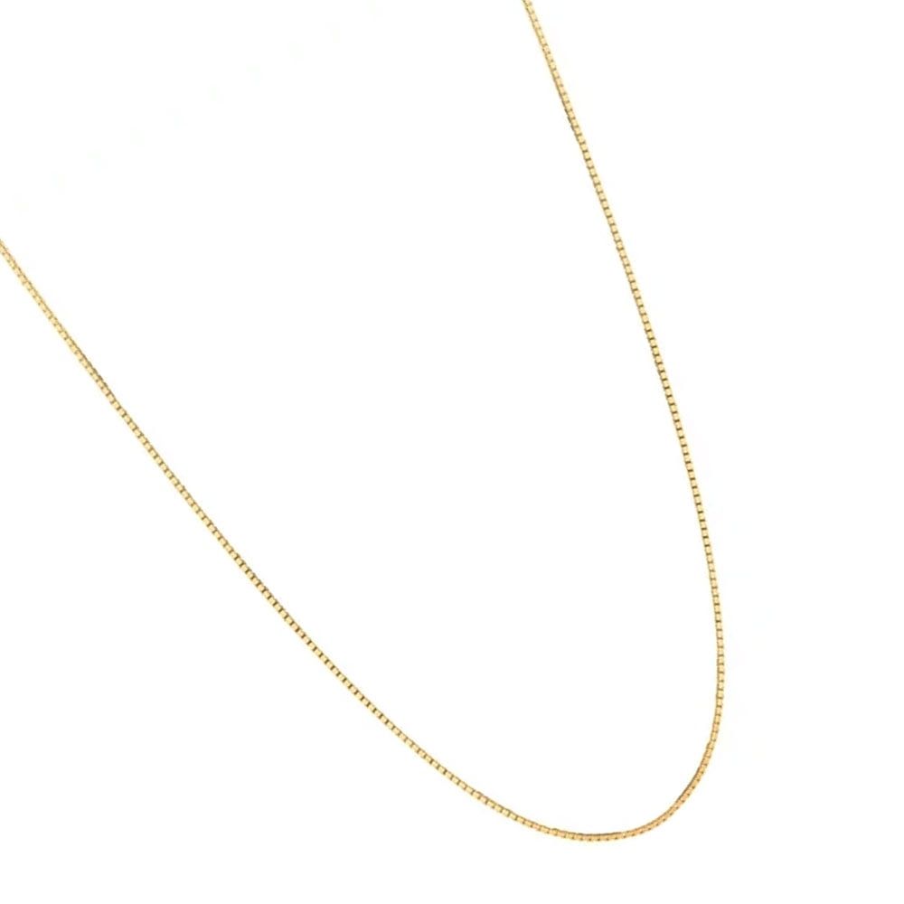 JewelStop 14k Yellow Gold 30in 1mm Classic Box Chain with Lobster Clasp