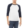thumbnail image 1 of Hat and Beyond Mens Premium Baseball 3/4 Sleeve Raglan T-Shirt with Two Tone Contrast, 1 of 6