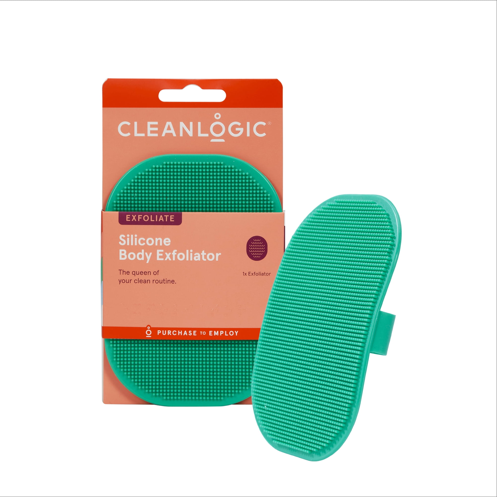 Cleanlogic Silicone Body Scrubber, Gentle Exfoliating Body Tool