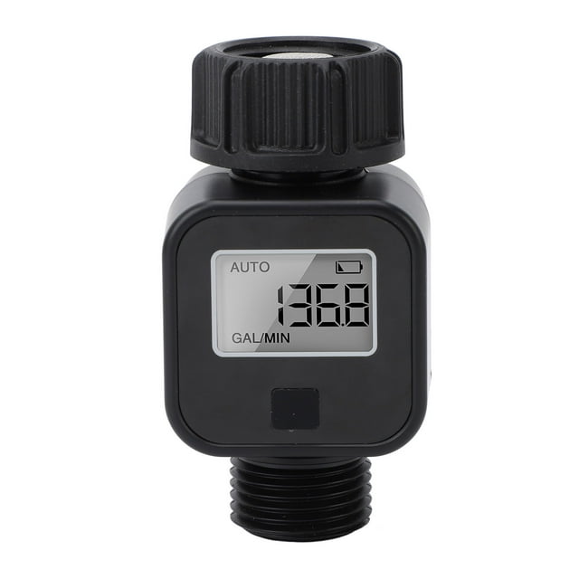 Medidor De Flujo De Agua Digital, Medidor De Agua Con Pantalla LCD ABS Fácil De Instalar Multifunción Para El Hogar